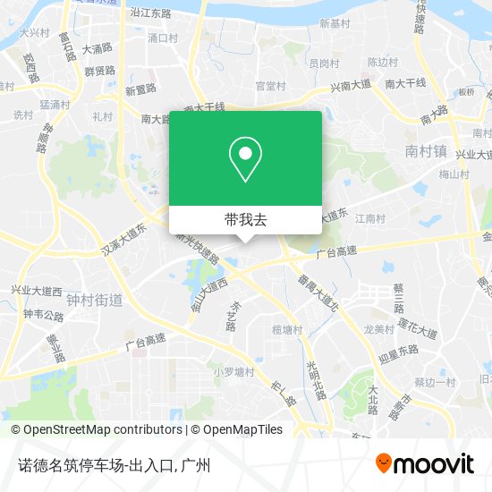 诺德名筑停车场-出入口地图