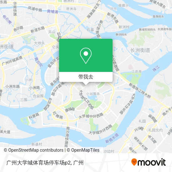 广州大学城体育场停车场p2地图