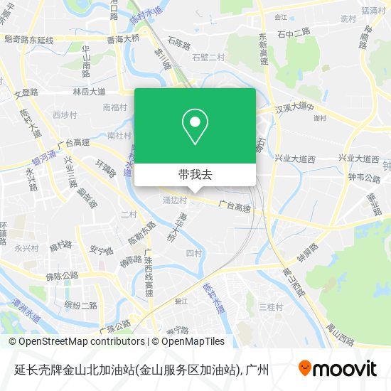 延长壳牌金山北加油站(金山服务区加油站)地图