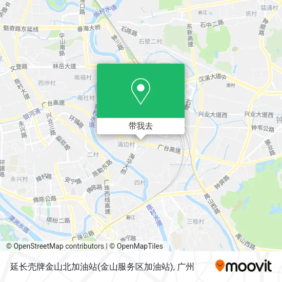延长壳牌金山北加油站(金山服务区加油站)地图