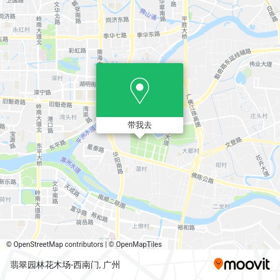 翡翠园林花木场-西南门地图
