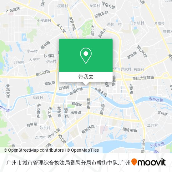 广州市城市管理综合执法局番禺分局市桥街中队地图