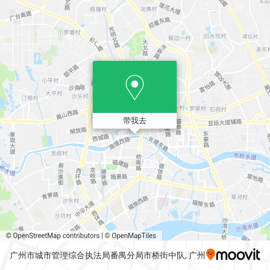 广州市城市管理综合执法局番禺分局市桥街中队地图