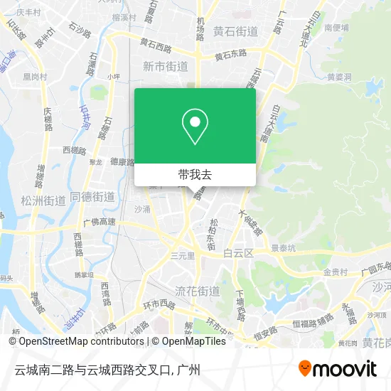 云城南二路与云城西路交叉口地图