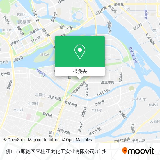 佛山市顺德区容桂亚太化工实业有限公司地图