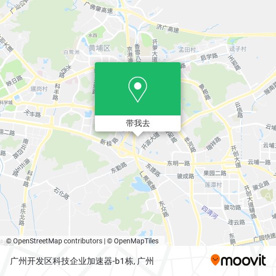广州开发区科技企业加速器-b1栋地图