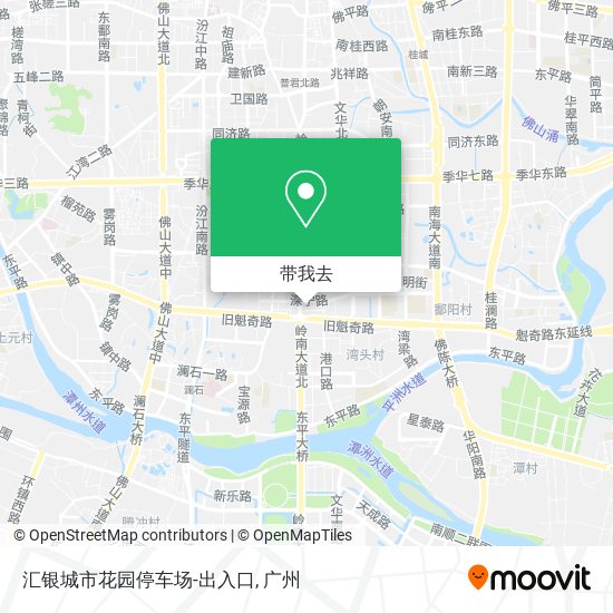 汇银城市花园停车场-出入口地图