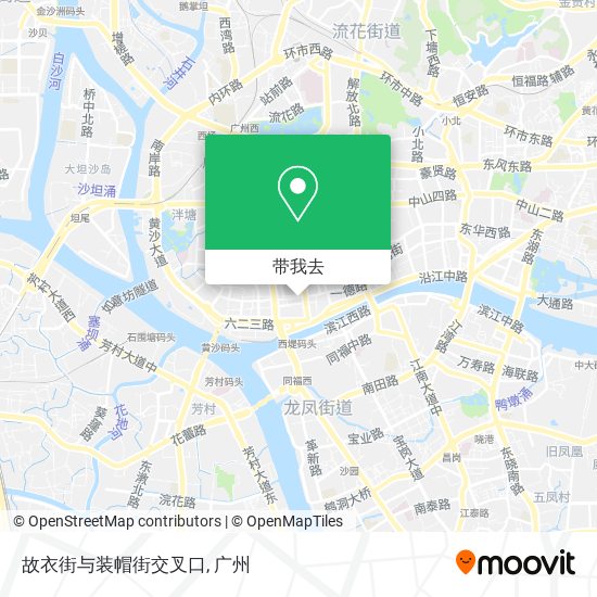 故衣街与装帽街交叉口地图