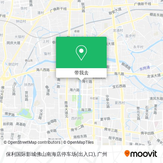 保利国际影城佛山南海店停车场(出入口)地图
