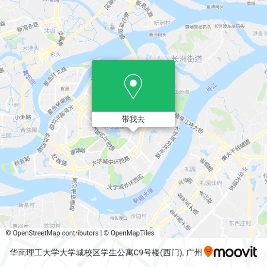 华南理工大学大学城校区学生公寓C9号楼(西门)地图