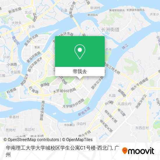 华南理工大学大学城校区学生公寓C1号楼-西北门地图