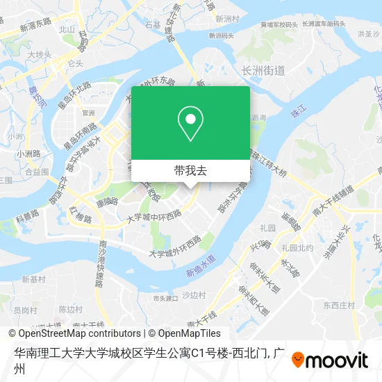 华南理工大学大学城校区学生公寓C1号楼-西北门地图