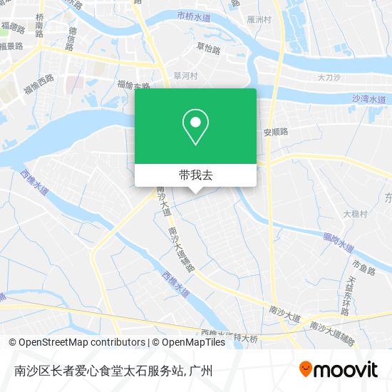 南沙区长者爱心食堂太石服务站地图