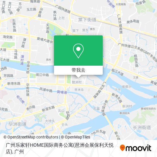 广州乐家轩HOME国际商务公寓(琶洲会展保利天悦店)地图
