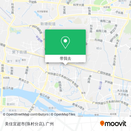 美佳宜超市(珠村分店)地图