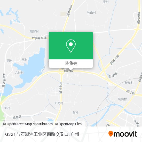 G321与石湖洲工业区四路交叉口地图