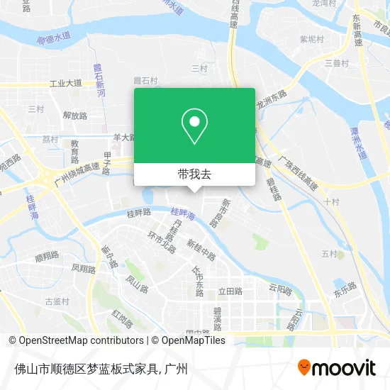佛山市顺德区梦蓝板式家具地图