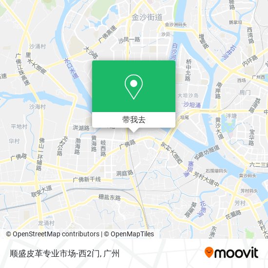 顺盛皮革专业市场-西2门地图