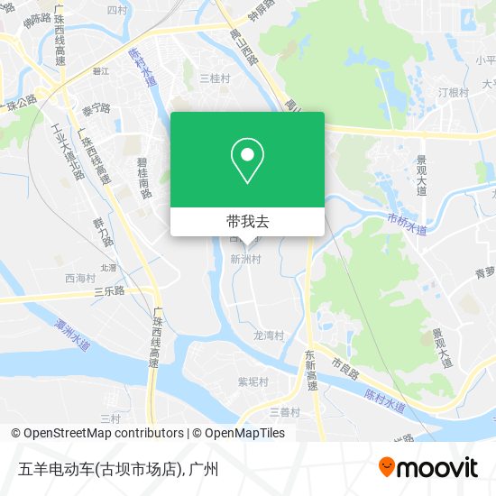 五羊电动车(古坝市场店)地图