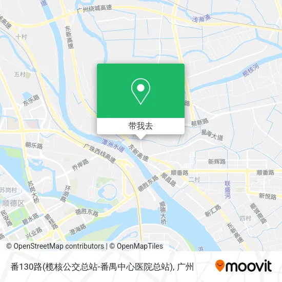 番130路(榄核公交总站-番禺中心医院总站)地图