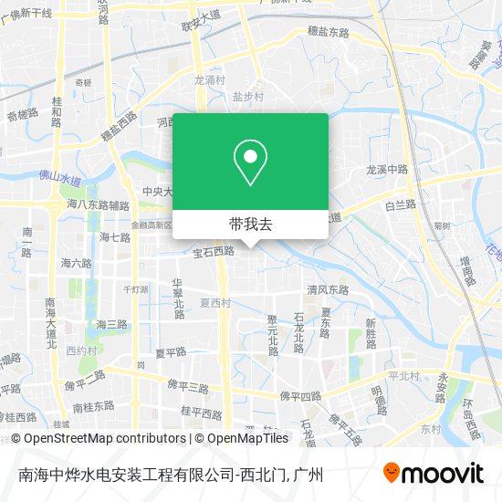 南海中烨水电安装工程有限公司-西北门地图