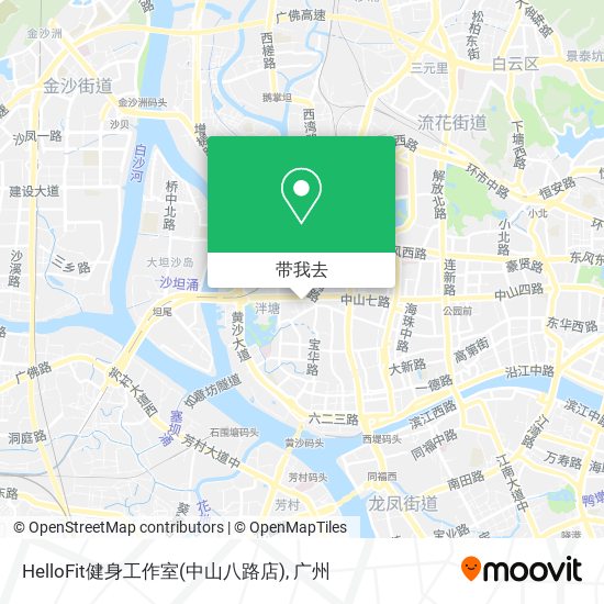 HelloFit健身工作室(中山八路店)地图