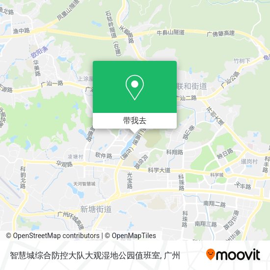 智慧城综合防控大队大观湿地公园值班室地图