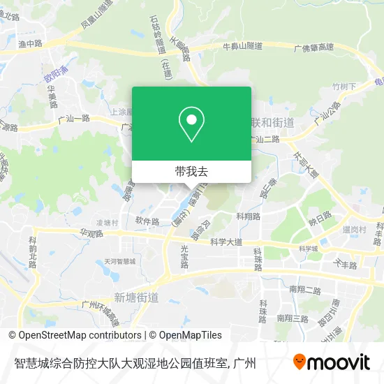 智慧城综合防控大队大观湿地公园值班室地图