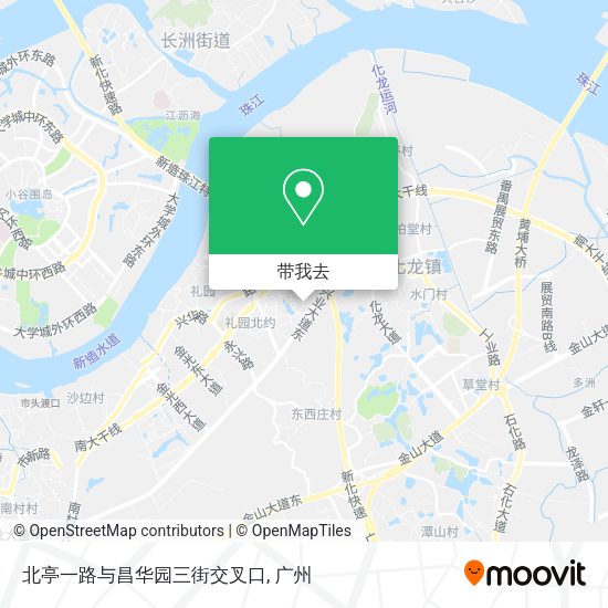 北亭一路与昌华园三街交叉口地图