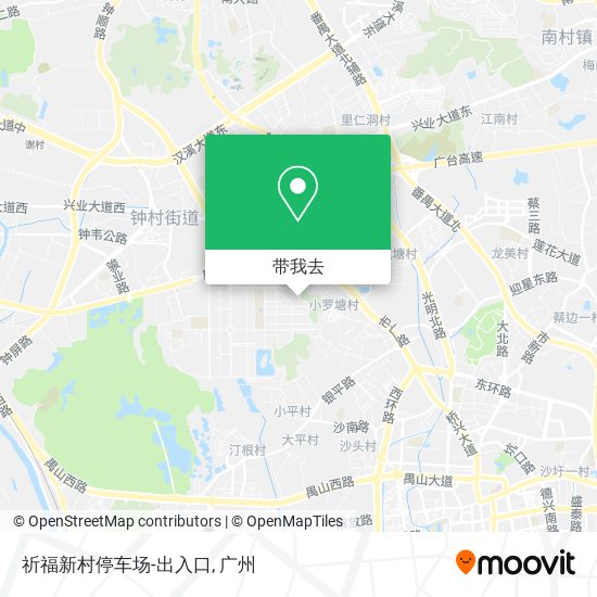 祈福新村停车场-出入口地图