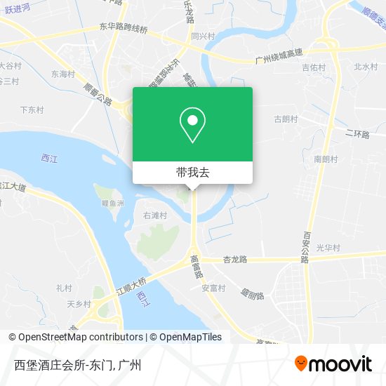 西堡酒庄会所-东门地图