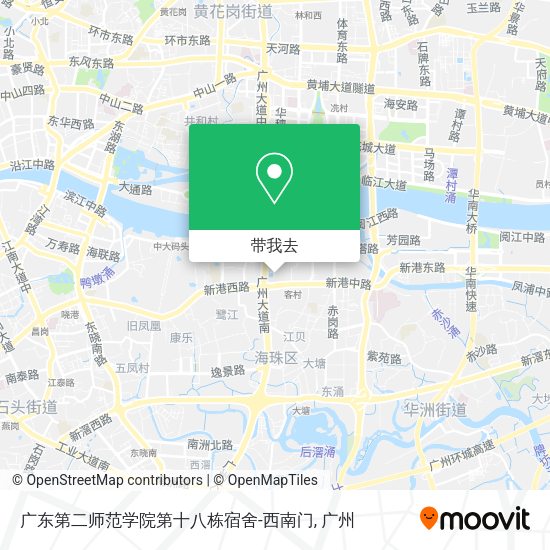 广东第二师范学院第十八栋宿舍-西南门地图