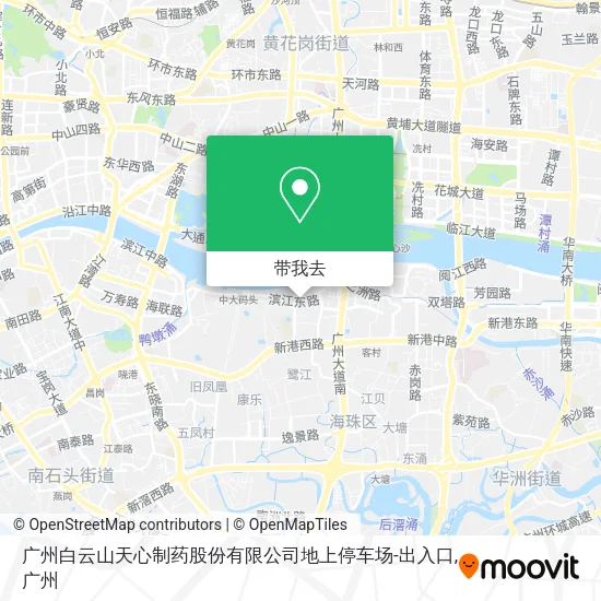 广州白云山天心制药股份有限公司地上停车场-出入口地图