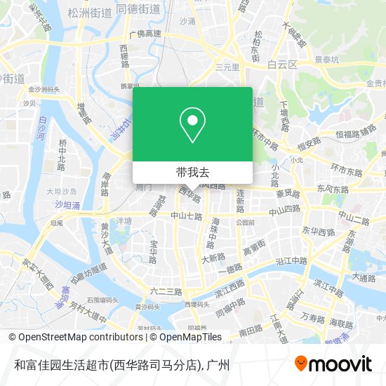 和富佳园生活超市(西华路司马分店)地图