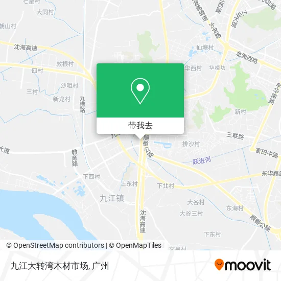 九江大转湾木材市场地图
