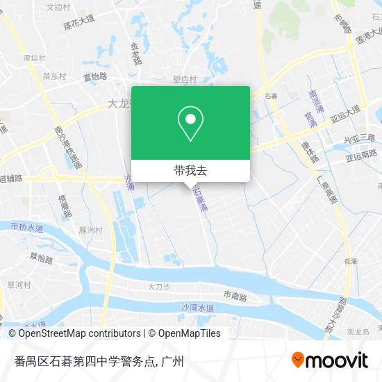 番禺区石碁第四中学警务点地图
