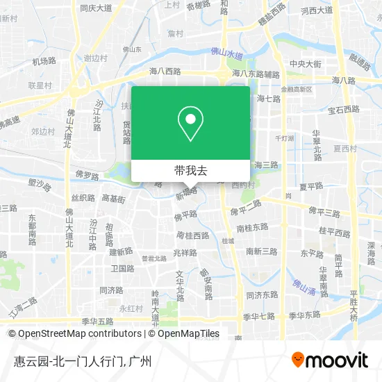 惠云园-北一门人行门地图