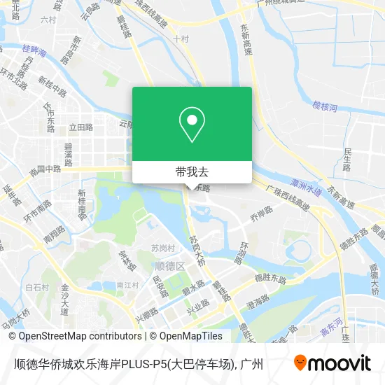 顺德华侨城欢乐海岸PLUS-P5(大巴停车场)地图