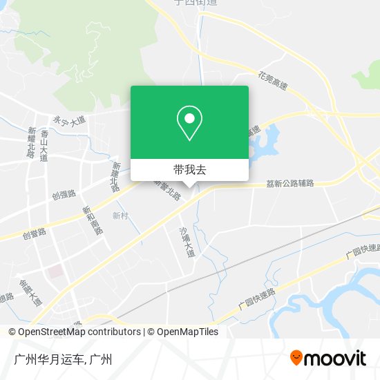 广州华月运车地图