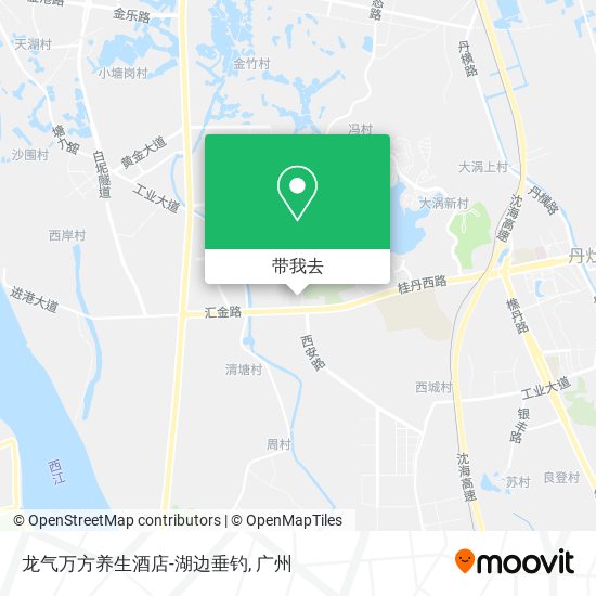 龙气万方养生酒店-湖边垂钓地图