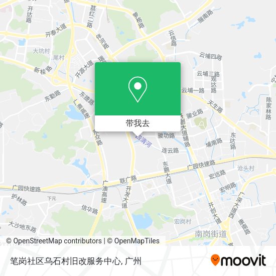 笔岗社区乌石村旧改服务中心地图