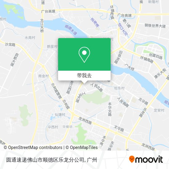 圆通速递佛山市顺德区乐龙分公司地图