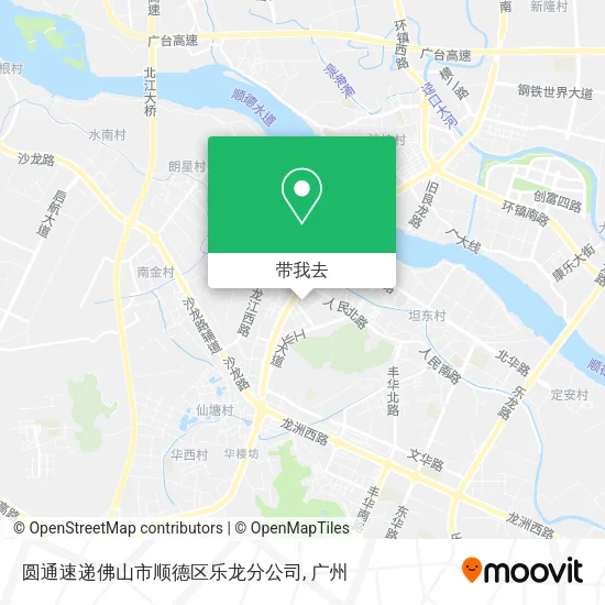 圆通速递佛山市顺德区乐龙分公司地图