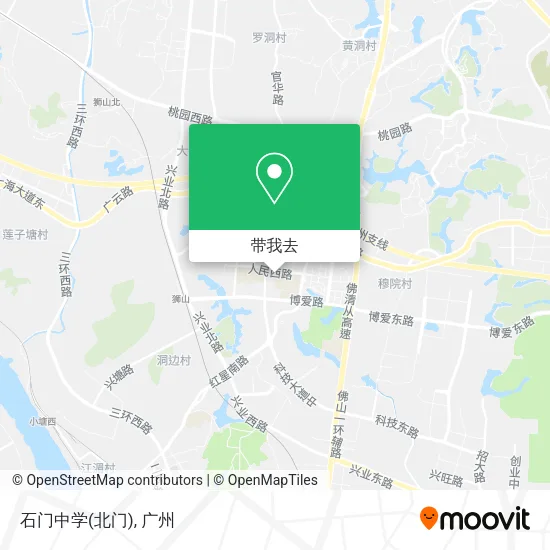 石门中学(北门)地图