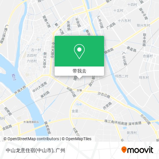 中山龙意住宿(中山市)地图