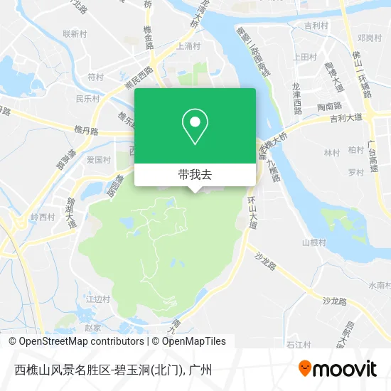 西樵山风景名胜区-碧玉洞(北门)地图