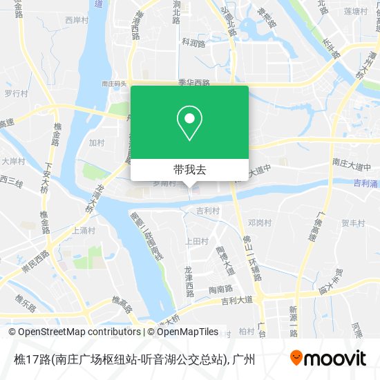 樵17路(南庄广场枢纽站-听音湖公交总站)地图