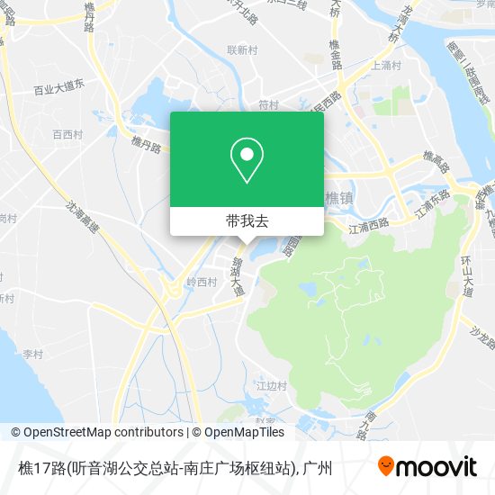 樵17路(听音湖公交总站-南庄广场枢纽站)地图