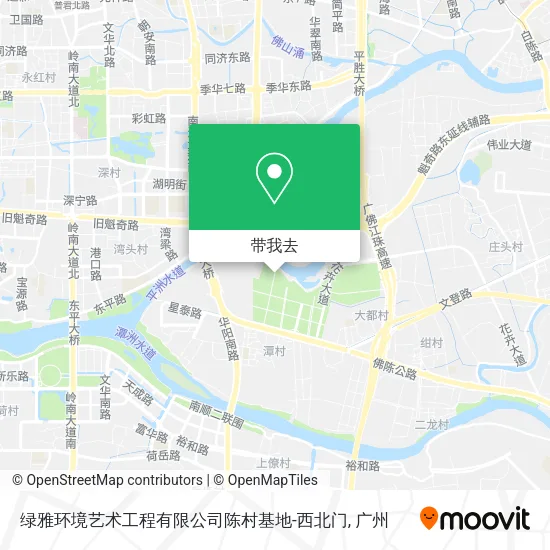 绿雅环境艺术工程有限公司陈村基地-西北门地图