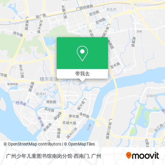 广州少年儿童图书馆南岗分馆-西南门地图
